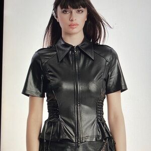 PUNK RAVE gothic military style top NWT